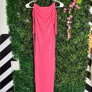 Elegant Strapless Pink Dress
